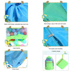Double Shoulder Mesh Backpack Toy Storage Beach Bag For Children, Storage Beach Bag(Green), Storage Beach Bag(Blue), Storage Beach Bag(Rose Red)