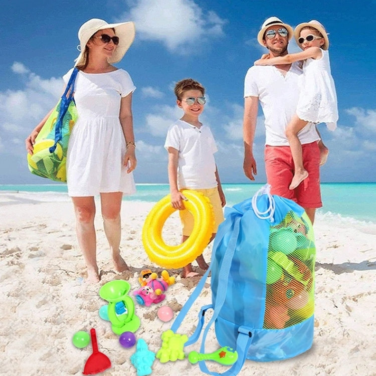 Double Shoulder Mesh Backpack Toy Storage Beach Bag For Children, Storage Beach Bag(Green), Storage Beach Bag(Blue), Storage Beach Bag(Rose Red)