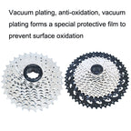 VG SPORTS Bicycle Lightweight Wear -Resistant Flywheel, 8 Speed Highway 11-25T, 8 Speed Highway 11-28T, 8 Speed Mountains 11-32T, 8 Speed Mountains 11-36T, 8 Speed Mountains 11-40T, 8 Speed Mountains 11-42T, 9 Speed Highway 11-25T, 9 Speed Highway 11-2...