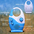 Sayin SY-950 Portable Waterproof Small Radio AM/FM Universal Band Elder Radio, SY-950 Blue, SY-950 Black