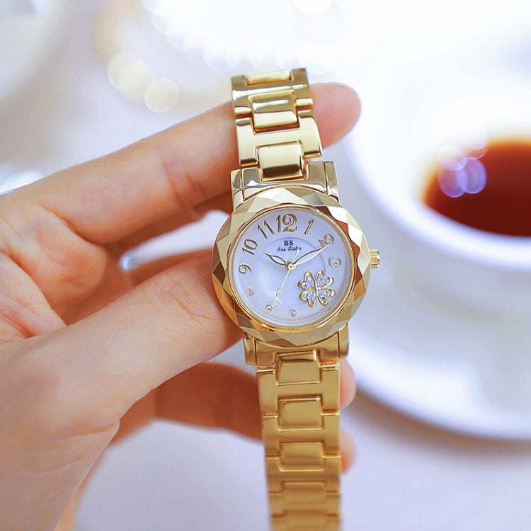 BS Bee Sister  FA1481 Flower Embellished Ladies Alloy Watch Wrist Watches, Gold, Silver, Rose Gold
