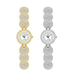 BS Bee Sister  FA1606 Diamond Inlaid Ladies Watch Jewelry Chain Watch, Gold, Silver