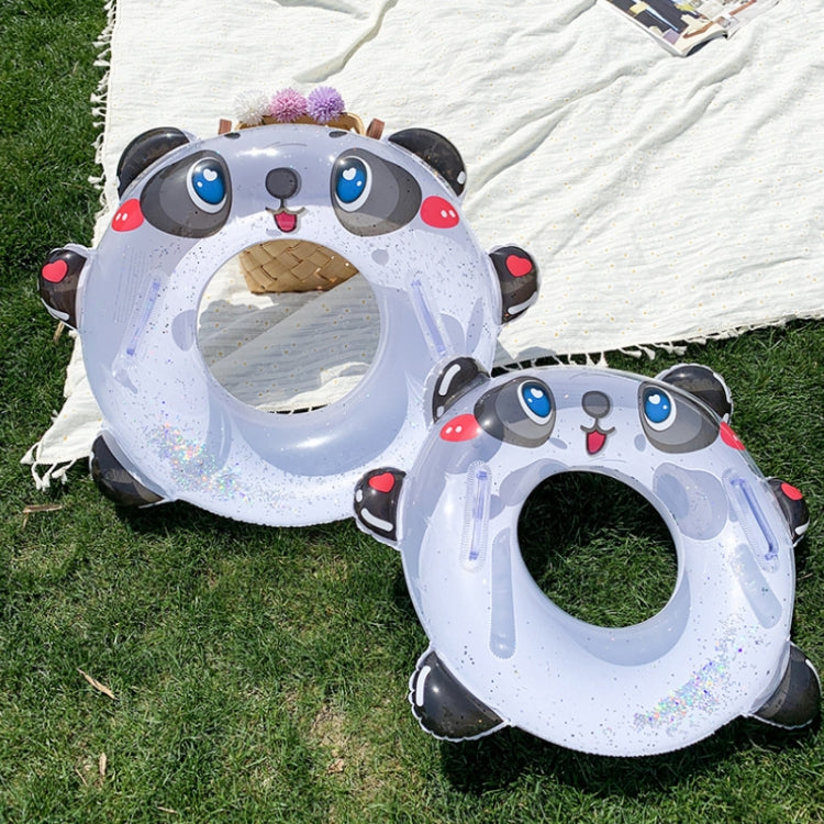 Children Sequin Thickened Panda Swimming Ring With Handle, Diameter:, 50cm, 58cm