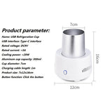 Car Mini Refrigerator Portable Household Freezer Refrigeration Cup, White
