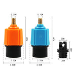 For Paddle Kayak Surfboard Valve Adapter Car Pump Conversion Head, Orange, Blue