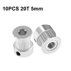 10 PCS GT2 3D Printer Synchronous Wheel Transmission Leather Pulley, 20 Tooth 5mm, 20 Tooth 6.35mm, 20 Tooth 8mm, 16 Tooth 6mm, 20 Tooth 4mm Black, 20 Tooth 5mm Black, 20 Tooth 8mm Black
