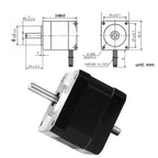 42BYGH34-1304B 1.3A 0.30N 3D Printer 42-Step Moto Dual Output Shaft Carving Machine, 42BYGH34-1304B