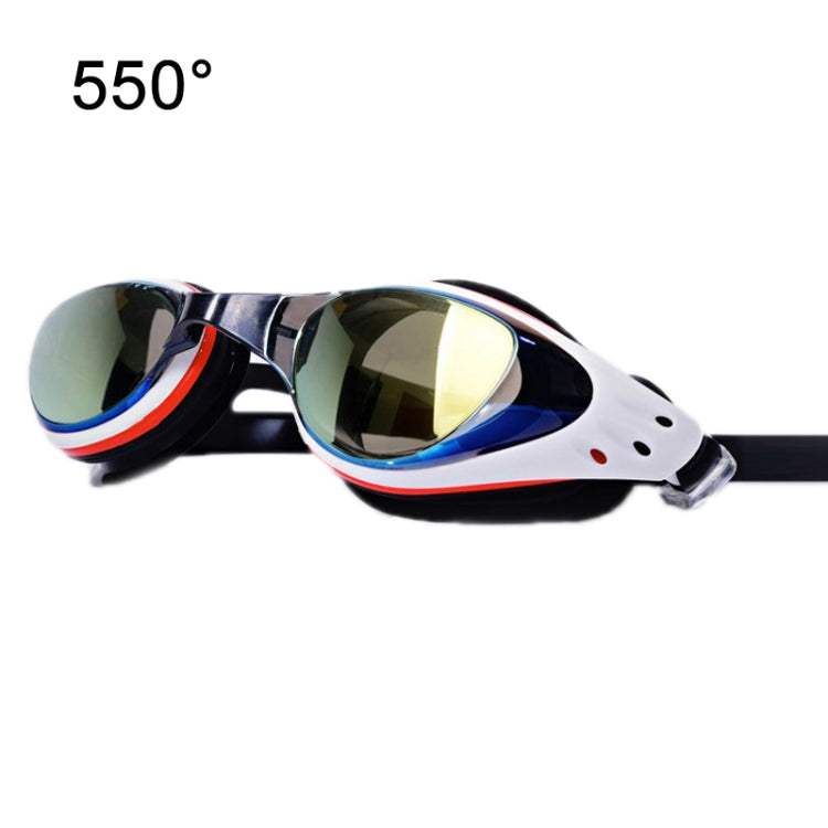 WAVE Electroplating HD Anti-fog Myopia Swimming Glasses, Golden Blue Optical, Blue Red Optical, Red Black 550 degree, Red Black 600 Degree, Red Black 650 Degree, Red Black 700 Degree, Red Black 800 Degree, Blue Black 550 Degree, Blue Black 600 Degree  ...