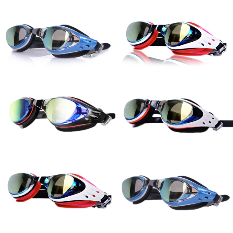 WAVE Electroplating HD Anti-fog Myopia Swimming Glasses, Golden Blue Optical, Blue Red Optical, Red Black 550 degree, Red Black 600 Degree, Red Black 650 Degree, Red Black 700 Degree, Red Black 800 Degree, Blue Black 550 Degree, Blue Black 600 Degree  ...