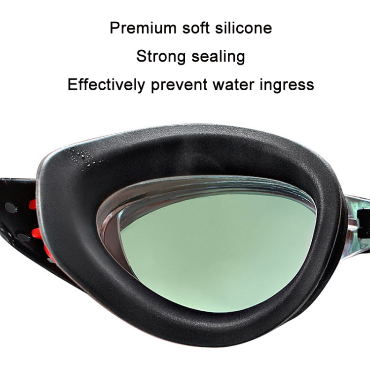 WAVE Electroplating HD Anti-fog Myopia Swimming Glasses, Golden Blue Optical, Blue Red Optical, Red Black 550 degree, Red Black 600 Degree, Red Black 650 Degree, Red Black 700 Degree, Red Black 800 Degree, Blue Black 550 Degree, Blue Black 600 Degree  ...