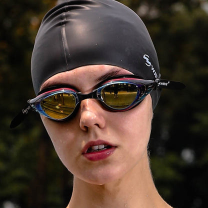 WAVE Electroplating HD Anti-fog Myopia Swimming Glasses, Blue Black 550 Degree, Blue Black 600 Degree, Blue Black 650 Degree, Blue Black 700 Degree, Blue Black 800 Degree