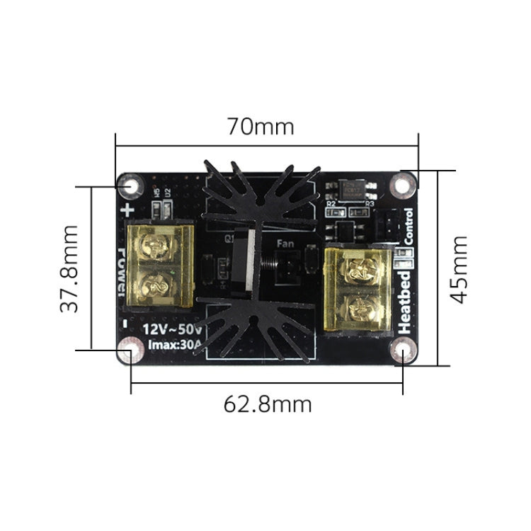 3D Printer Motherboard High Power Hot Bed Module MOS Tube Power Expansion, Module
