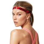 Summer Sports Fitness Yoga Headband Sweat-absorbing Non-slip Sweatband, White Black, White Blue, White Red, White Green