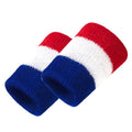 2PCS Basketball Badminton Tennis Running Fitness Towel Sweat-absorbent Sports Wrist, Sports Wrist(Blue Red White), Sports Wrist(Red Yellow Green), Sports Wrist(Red Yellow Blue), Sports Wrist(Black Red Yellow)