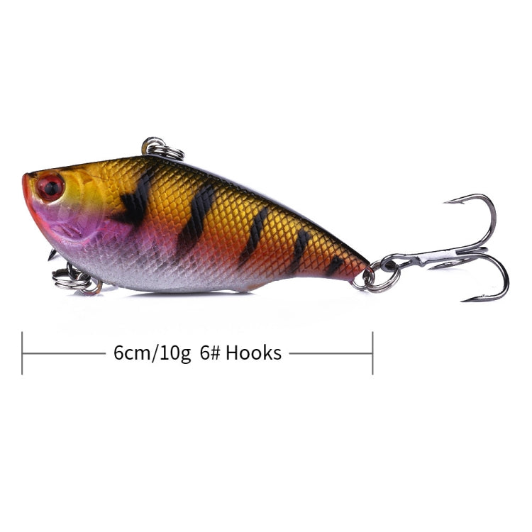 HENGJIA VI022 10g 6cm Plastic VIB Lure Hard Bait With Sound Beads, VI022 2, VI022 3, VI022 4, VI022 5, VI022 6, VI022 7, VI022 8, VI022 9, VI022 10, VI022 1