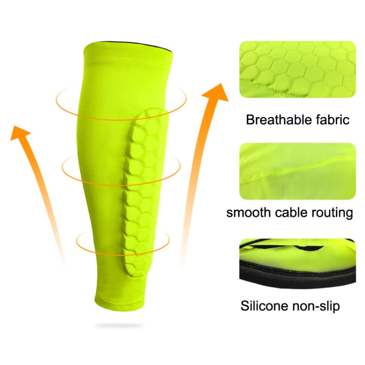 Sports Outdoor Basketball Ride Honeycomb Anti -Collision Leg Protection, M (Black), L (Black）, XL (Black）, M (Red), L (Red), XL (Red), M( Blue), L (Blue), XL (Blue), M (Fluorescent Green ), L (Fluorescent Green ), XL(Fluorescent Green ), M (Orange )   ...