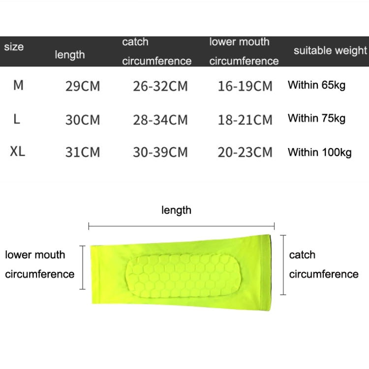 Sports Outdoor Basketball Ride Honeycomb Anti -Collision Leg Protection, M (Black), L (Black）, XL (Black）, M (Red), L (Red), XL (Red), M( Blue), L (Blue), XL (Blue), M (Fluorescent Green ), L (Fluorescent Green ), XL(Fluorescent Green ), M (Orange )   ...