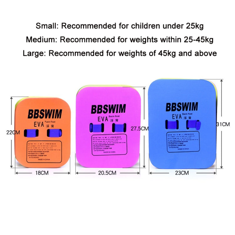 BBSWIM Swimming Back Flotation Board Swimming Buoyancy Aids, Small Blue, Small Pink, Small Green, Small Orange, Medium Blue, Medium Pink, Medium Green, Medium Orange, Large Blue, Large Pink, Large Green, Large Orange