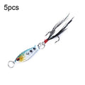 5 PCS HENGJIA LB003 Small Iron Plate 2.5cm 4g Far Delivery Freshwater Bait, LB003 2, LB003 3, LB003 4, LB003 1