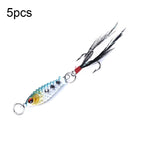 5 PCS HENGJIA LB003 Small Iron Plate 2.5cm 4g Far Delivery Freshwater Bait, LB003 2, LB003 3, LB003 4, LB003 1
