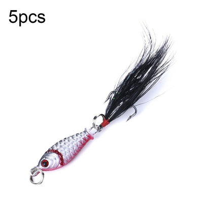 5 PCS HENGJIA LB003 Small Iron Plate 2.5cm 4g Far Delivery Freshwater Bait, LB003 2, LB003 3, LB003 4, LB003 1