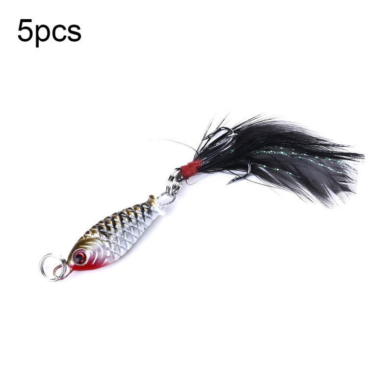5 PCS HENGJIA LB003 Small Iron Plate 2.5cm 4g Far Delivery Freshwater Bait, LB003 2, LB003 3, LB003 4, LB003 1