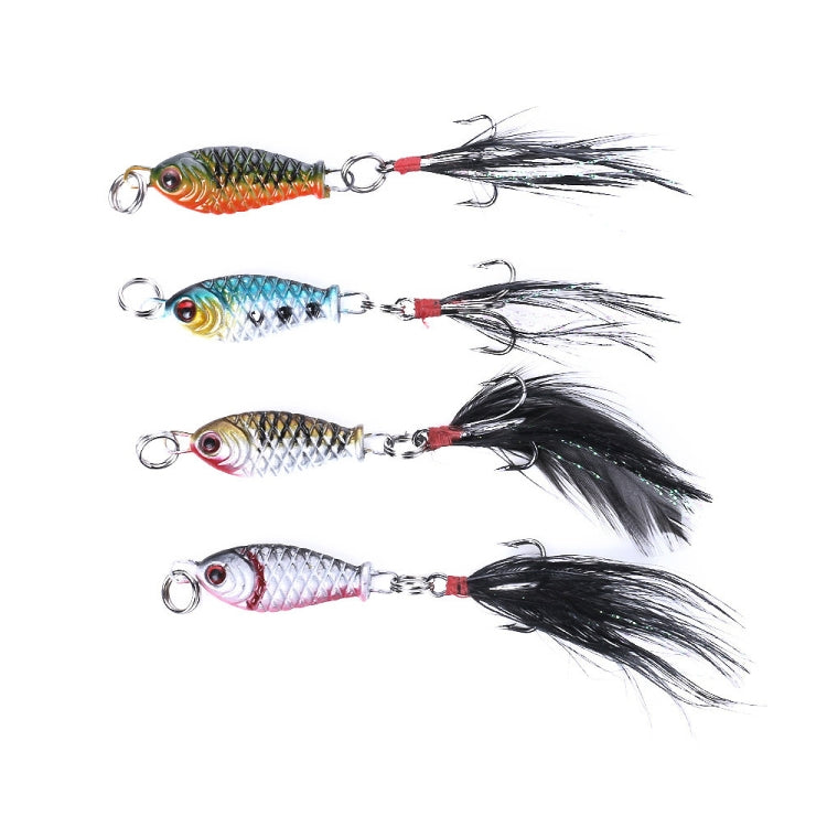 5 PCS HENGJIA LB003 Small Iron Plate 2.5cm 4g Far Delivery Freshwater Bait, LB003 2, LB003 3, LB003 4, LB003 1