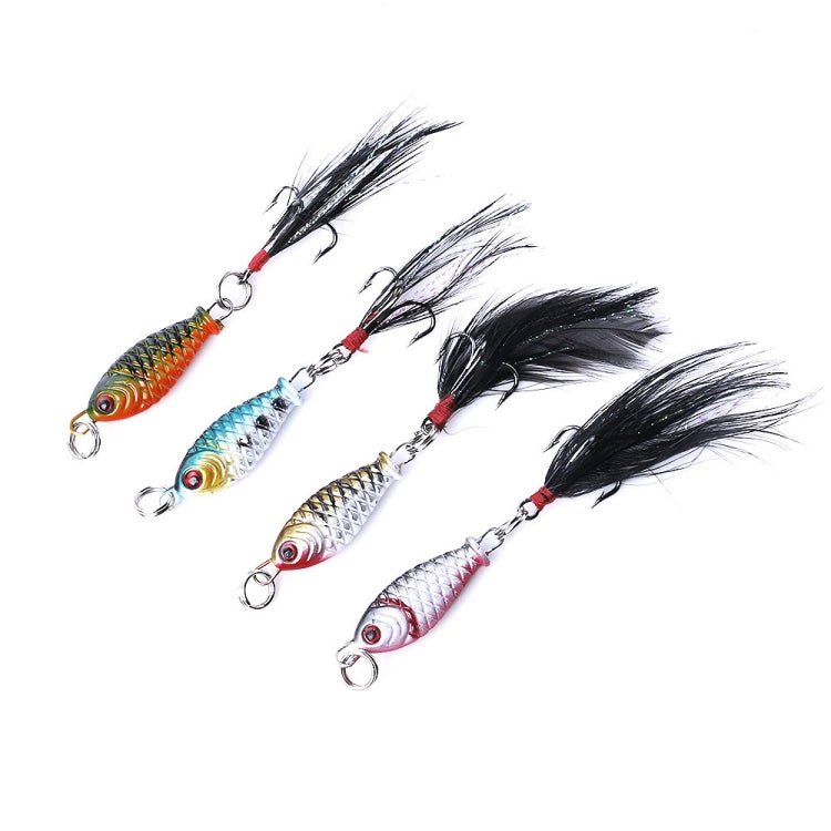 5 PCS HENGJIA LB003 Small Iron Plate 2.5cm 4g Far Delivery Freshwater Bait, LB003 2, LB003 3, LB003 4, LB003 1