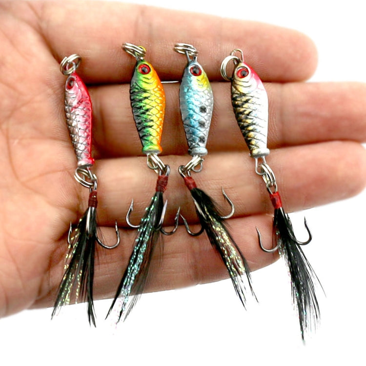5 PCS HENGJIA LB003 Small Iron Plate 2.5cm 4g Far Delivery Freshwater Bait, LB003 2, LB003 3, LB003 4, LB003 1