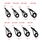 80 PCS / Box Top Ring Leading Eye Lure Rod Accessories, Style:, Stainless Steel+Ceramic Ring, Iron+Ceramic Ring