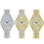 BS Bee Sister FA1686 Diamond Inlaid Ladies Watch Jewelry Chain Watch, Silver, Silver Golden, Gold