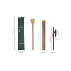 Outdoor Camping Telescopic Double Hook Folding Light Stand, Golden, Black, Green