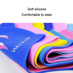 HAIZID Cute Cartoon Waterproof Silicone Children Swimming Cap, HAIZID (Shark Tooth Blue), HAIZID (Shark Tooth Pink), HAIZID (Shark Tooth Yellow), HAIZID (Fish Scales Royal Blue), HAIZID (Fish Blue Pink), HAIZID (Fish Scales Rose Red Pink)