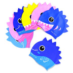 HAIZID Cute Cartoon Waterproof Silicone Children Swimming Cap, HAIZID (Shark Tooth Blue), HAIZID (Shark Tooth Pink), HAIZID (Shark Tooth Yellow), HAIZID (Fish Scales Royal Blue), HAIZID (Fish Blue Pink), HAIZID (Fish Scales Rose Red Pink)