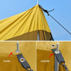 Rear Mosquito Repellent Sun Protection Tent RV Canopy Awning, Yellow, Green, Blue, Military Color, Beige
