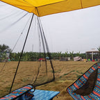 Rear Mosquito Repellent Sun Protection Tent RV Canopy Awning, Yellow, Green, Blue, Military Color, Beige