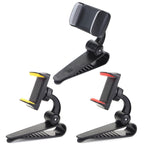 Car Sun Visor Bracket Car Mobile Phone Buckle Holder, Red, Yellow, Grey