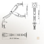 NORTH BAYOU F80 17-30 inch TV Monitor Up And Down Lift Bracket, F80