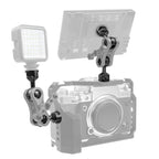 2.5cm Ball Head Clip for Action Camera Underwater Video Camera Light Diving Joint, Red, Black, Titanium