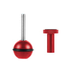 Ball Head Adapter Adjustable Screw Fixed Mount  Camera Underwater Diving Photography Lights Bracket, 1/4 Inch Red, 1/4 Inch  Black, M5 Screw Black
