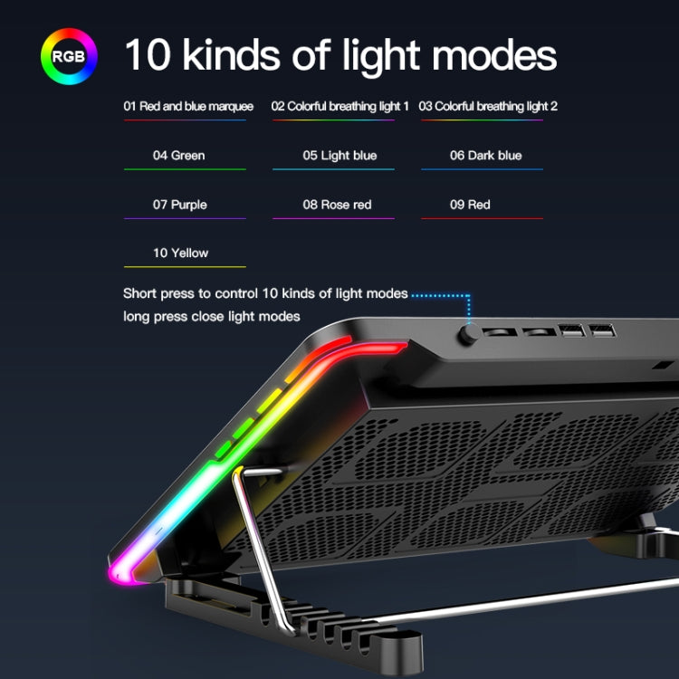 CoolCold F5  Laptop Radiator Bracket Office Desk Adjustable Laptop Cooler,Style:, Basic Edition, Colorful Edition, Fantasy Edition