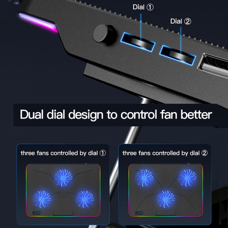 CoolCold F5  Laptop Radiator Bracket Office Desk Adjustable Laptop Cooler,Style:, Basic Edition, Colorful Edition, Fantasy Edition