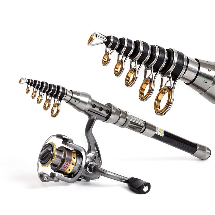 LEO 27593 Carbon Mini Fishing Rod Shrink Handle Throwing Poles, 1.5m, 1.8m, 2.1m, 2.4m