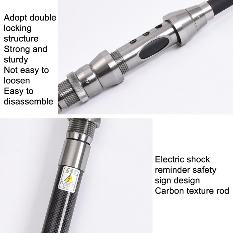 LEO 27593 Carbon Mini Fishing Rod Shrink Handle Throwing Poles, 1.5m, 1.8m, 2.1m, 2.4m