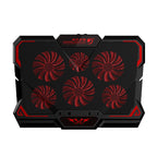 CoolCold  17inch Gaming Laptop Cooler Six Fan Two USB Port 2600RPM Laptop Cooling Pad