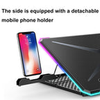 ICE COOREL K15 6-Fans Adjustable LCD Screen Laptop Stand Radiator With RGB Atmosphere Light, K15 6-Fans