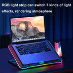 ICE COOREL K15 6-Fans Adjustable LCD Screen Laptop Stand Radiator With RGB Atmosphere Light, K15 6-Fans