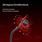 JK Omni-directional Pick-up Microphone Built-in Sound Card  Flexible Gaming Mic, 3.5mm, USB