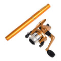 LEO Pen Type Fishing Rod & Spinning Wheel Fishing Reel Portable Pocket Fishing Gear, H8022B Black, H8022BL Blue, H8022G Gold, H8022PU Purple, H8022R Red, H8022 Silver