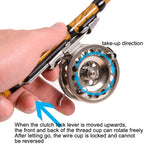 LEO 27757 Fast Reel Before Reeling Lever Brake Ice Fishing Reel, BLD 60 Right Hand, BLD 50 Right Hand
